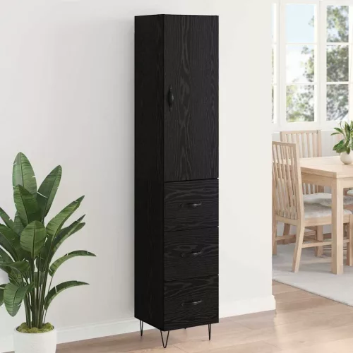  Magasfiú fiókkal Fekete tölgy 69,5 x 34 x 180 cm Faanyag