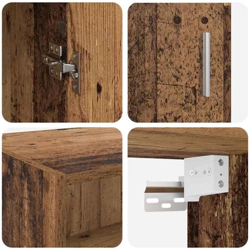  Tárolószekrény Öreg fa 80 x 42,5 x 225 cm Faanyag