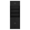 Tárolószekrény Fekete tölgy 80 x 42,5 x 225 cm Faanyag