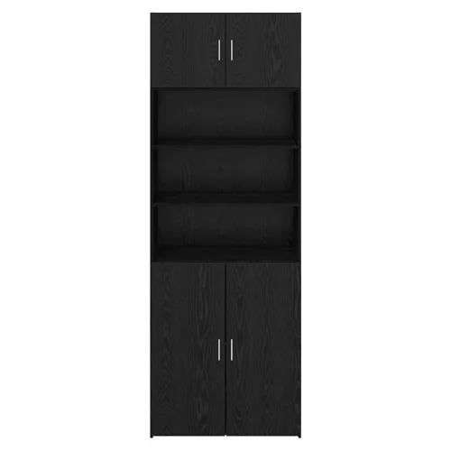  Tárolószekrény Fekete tölgy 80 x 42,5 x 225 cm Faanyag