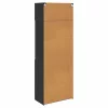  Tárolószekrény Fekete tölgy 80 x 42,5 x 225 cm Faanyag