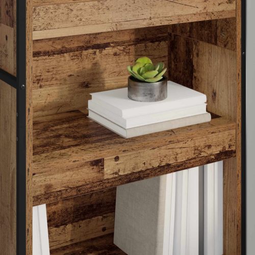  Könyvespolc 2 pcs Öreg fa 80 x 30 x 155 cm Faanyag