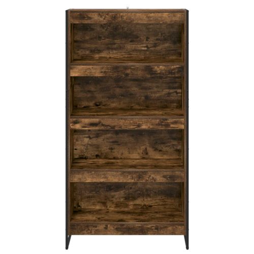  Könyvespolc 2 pcs Füstös tölgy 80 x 30 x 155 cm Faanyag