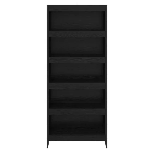  Könyvespolc 2 pcs Fekete tölgy 80 x 30 x 155 cm Faanyag