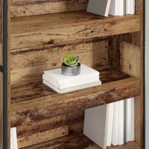  Könyvespolc 2 pcs Öreg fa 80 x 30 x 155 cm Faanyag