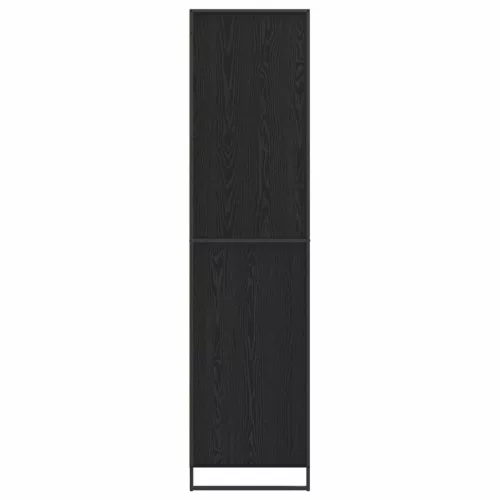  Szekrény tárolóval 2 pcs Fekete tölgy 50 x 50 x 200 cm Faanyag