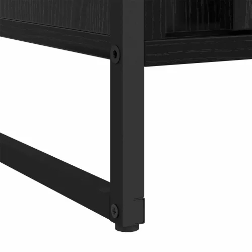  Szekrény tárolóval 2 pcs Fekete tölgy 50 x 50 x 200 cm Faanyag