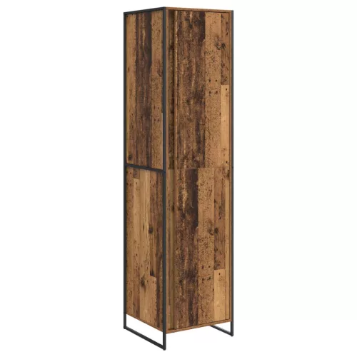  Szekrény tárolóval 2 pcs Öreg fa 50 x 50 x 200 cm Faanyag