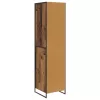  Szekrény tárolóval 2 pcs Öreg fa 50 x 50 x 200 cm Faanyag