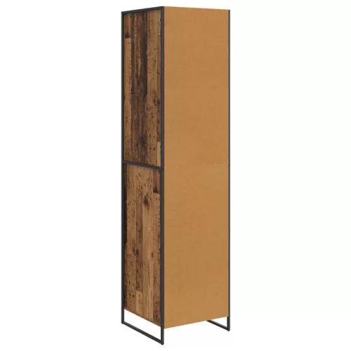  Szekrény tárolóval 2 pcs Öreg fa 50 x 50 x 200 cm Faanyag