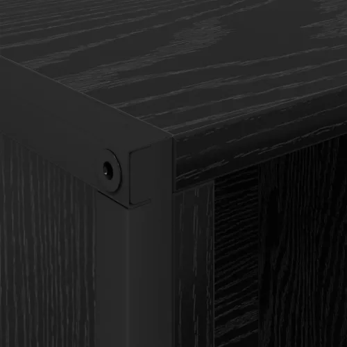  Könyvespolc 2 pcs Fekete tölgy 99,5 x 30 x 108,5 cm Faanyag