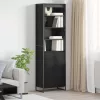  Magas szekrények 2 pcs Fekete tölgy 60 x 36 x 300 cm Faanyag
