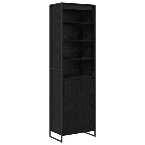  Magas szekrények 2 pcs Fekete tölgy 60 x 36 x 300 cm Faanyag