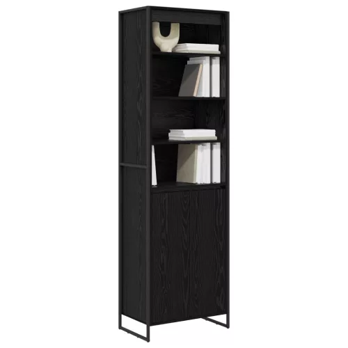 Magas szekrények 2 pcs Fekete tölgy 60 x 36 x 300 cm Faanyag