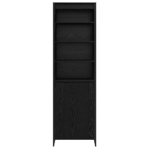  Magas szekrények 2 pcs Fekete tölgy 60 x 36 x 300 cm Faanyag