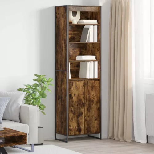  Magas szekrények 2 pcs Füstös tölgy 60 x 36 x 300 cm Faanyag