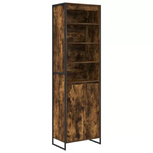  Magas szekrények 2 pcs Füstös tölgy 60 x 36 x 300 cm Faanyag