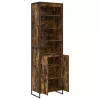  Magas szekrények 2 pcs Füstös tölgy 60 x 36 x 300 cm Faanyag