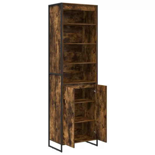 Magas szekrények 2 pcs Füstös tölgy 60 x 36 x 300 cm Faanyag