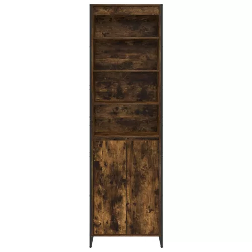  Magas szekrények 2 pcs Füstös tölgy 60 x 36 x 300 cm Faanyag