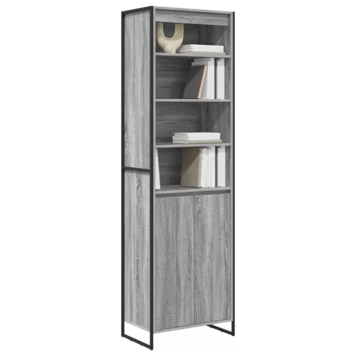 Magas szekrények 2 pcs Szürke Sonoma 60 x 36 x 300 cm Faanyag