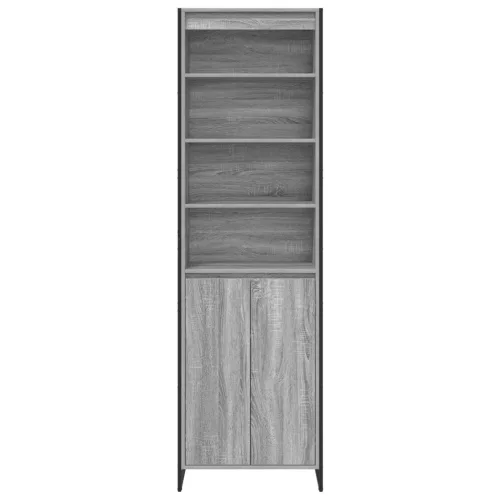  Magas szekrények 2 pcs Szürke Sonoma 60 x 36 x 300 cm Faanyag