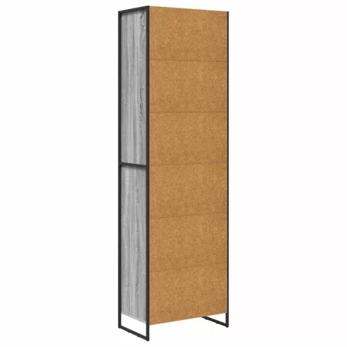  Magas szekrények 2 pcs Szürke Sonoma 60 x 36 x 300 cm Faanyag