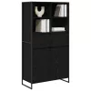  Széf fiókkal 2 pcs Fekete tölgy 81 x 36 x 150.5 cm Faanyag