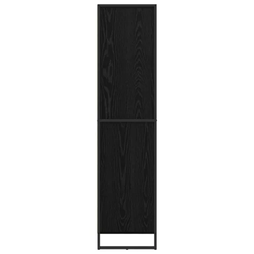  Széf fiókkal 2 pcs Fekete tölgy 81 x 36 x 150.5 cm Faanyag
