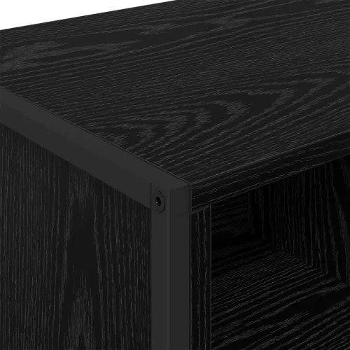  Széf fiókkal 2 pcs Fekete tölgy 81 x 36 x 150.5 cm Faanyag