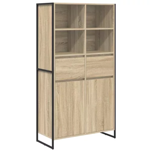  Széf fiókkal 2 pcs Sonoma 81 x 36 x 150.5 cm Faanyag