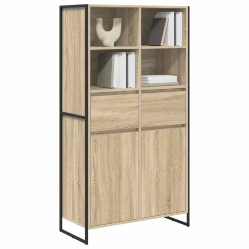  Széf fiókkal 2 pcs Sonoma 81 x 36 x 150.5 cm Faanyag