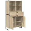  Széf fiókkal 2 pcs Sonoma 81 x 36 x 150.5 cm Faanyag