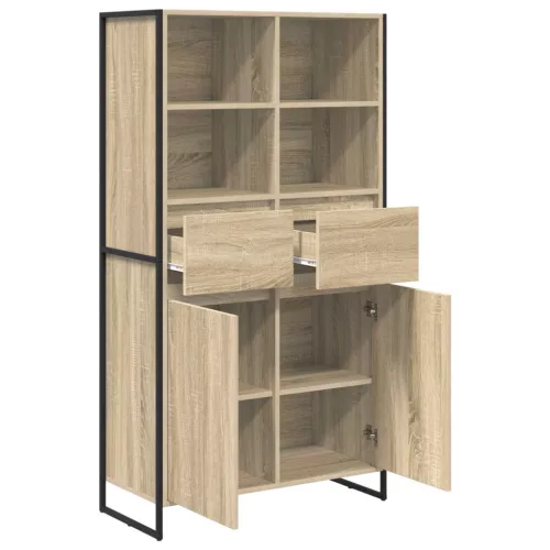  Széf fiókkal 2 pcs Sonoma 81 x 36 x 150.5 cm Faanyag