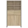  Széf fiókkal 2 pcs Sonoma 81 x 36 x 150.5 cm Faanyag