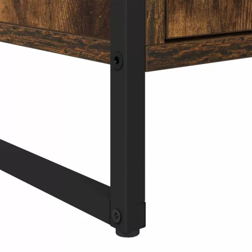  Széf fiókkal 2 pcs Füstös tölgy 81 x 36 x 150.5 cm Faanyag