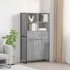  Széf fiókkal 2 pcs Szürke Sonoma 81 x 36 x 150.5 cm Faanyag
