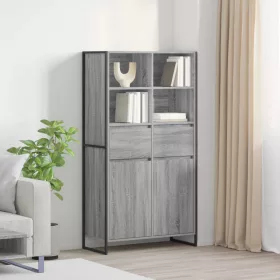    Széf fiókkal 2 pcs Szürke Sonoma 81 x 36 x 150.5 cm Faanyag