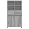  Széf fiókkal 2 pcs Szürke Sonoma 81 x 36 x 150.5 cm Faanyag