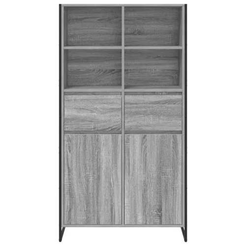  Széf fiókkal 2 pcs Szürke Sonoma 81 x 36 x 150.5 cm Faanyag