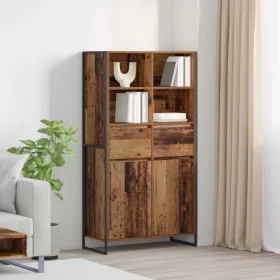  Széf fiókkal 2 pcs Öreg fa 81 x 36 x 150.5 cm Faanyag