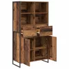  Széf fiókkal 2 pcs Öreg fa 81 x 36 x 150.5 cm Faanyag