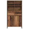  Széf fiókkal 2 pcs Öreg fa 81 x 36 x 150.5 cm Faanyag