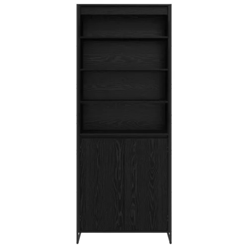  Magas szekrények 2 pcs Fekete tölgy 60 x 36 x 300 cm Faanyag