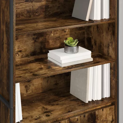  Magas szekrények 2 pcs Füstös tölgy 60 x 36 x 300 cm Faanyag