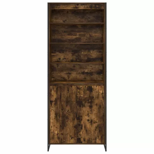  Magas szekrények 2 pcs Füstös tölgy 60 x 36 x 300 cm Faanyag