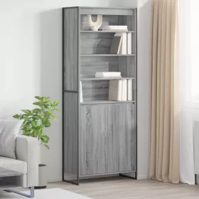    Magas szekrények 2 pcs Szürke Sonoma 60 x 36 x 300 cm Faanyag