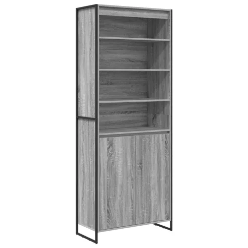  Magas szekrények 2 pcs Szürke Sonoma 60 x 36 x 300 cm Faanyag