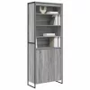 Magas szekrények 2 pcs Szürke Sonoma 60 x 36 x 300 cm Faanyag