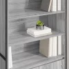  Magas szekrények 2 pcs Szürke Sonoma 60 x 36 x 300 cm Faanyag